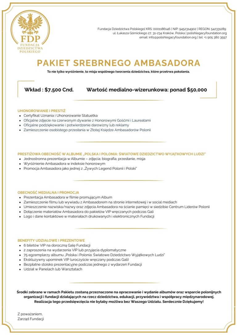 pakiet srebrnego ambasadora